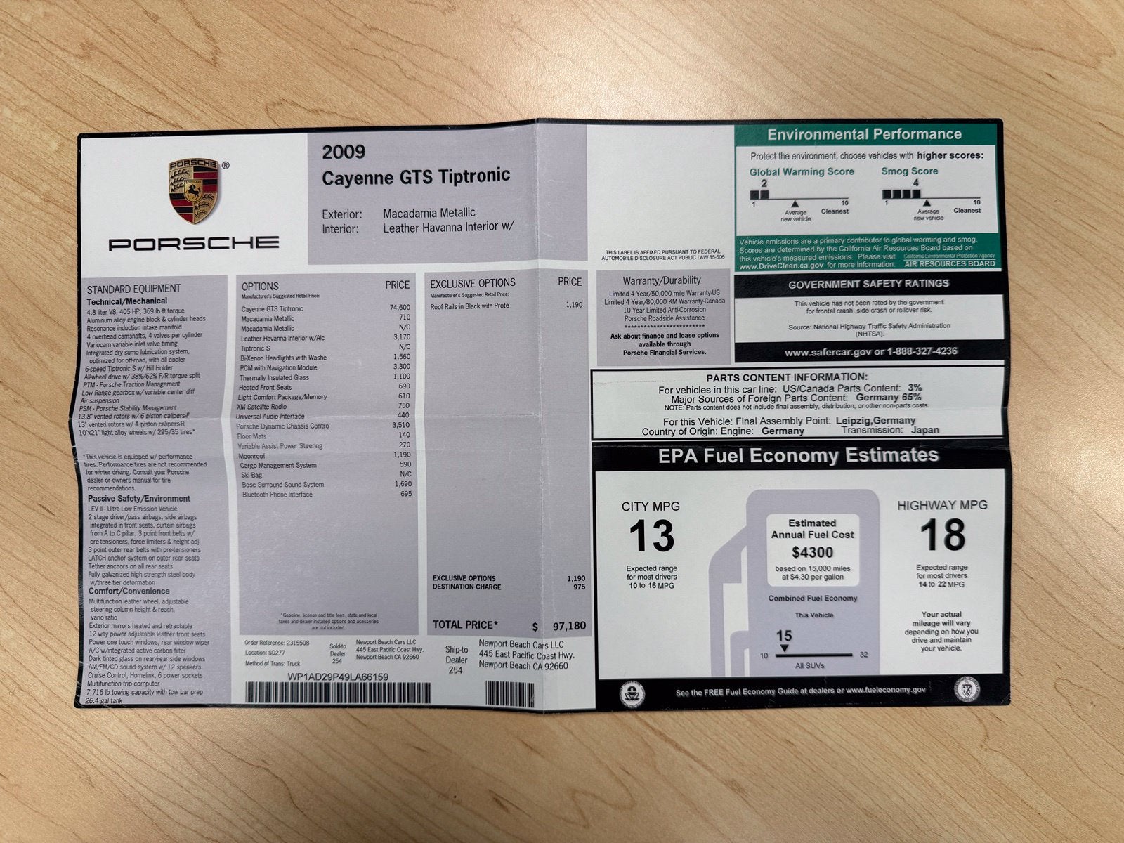 2009 Porsche Cayenne GTS